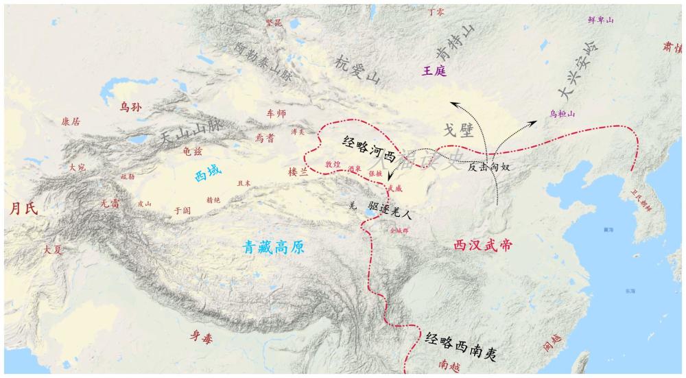 图说汉武帝经营河西走廊和西域看完才明白西汉的真实战略意图