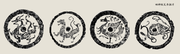 四神博局纹八乳钉铜镜东汉    华亭县文化馆拨交直径11.