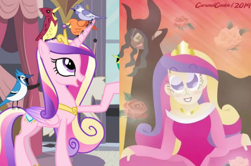 当小马宝莉扮演迪士尼公主,本以为女王珍奇最美,却被音韵惊艳了插图4