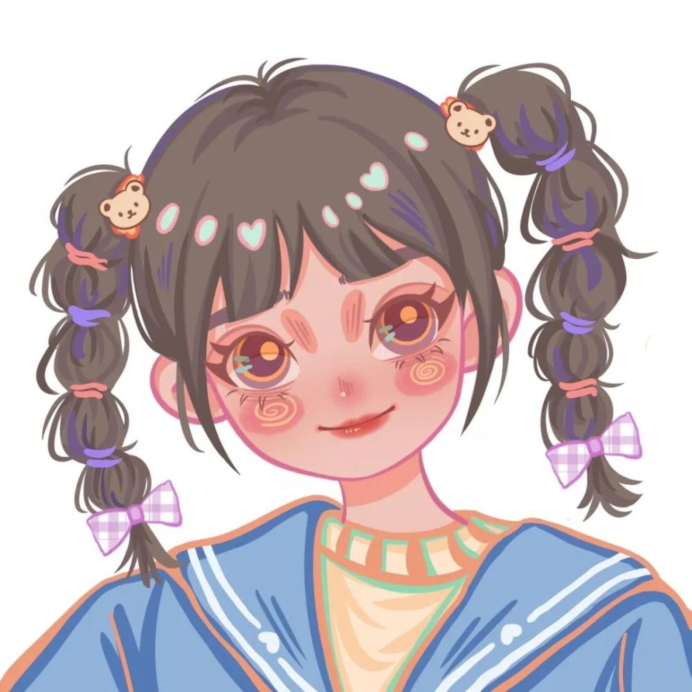头像可爱卡通女生头像手绘鸭风fg女生头像