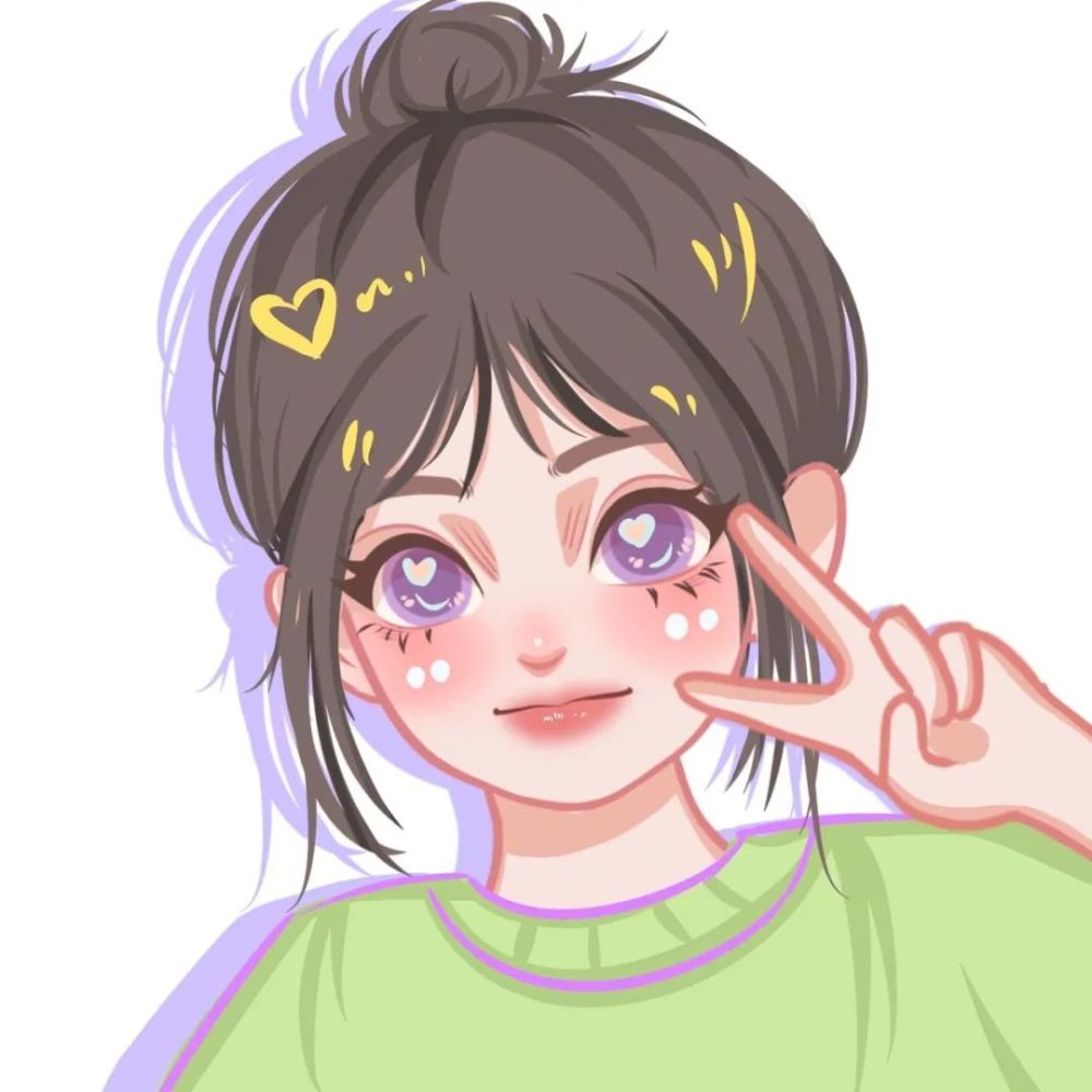 头像|可爱卡通女生头像 手绘鸭风fg女生头像 - 鸭风头像线稿 - 实验室