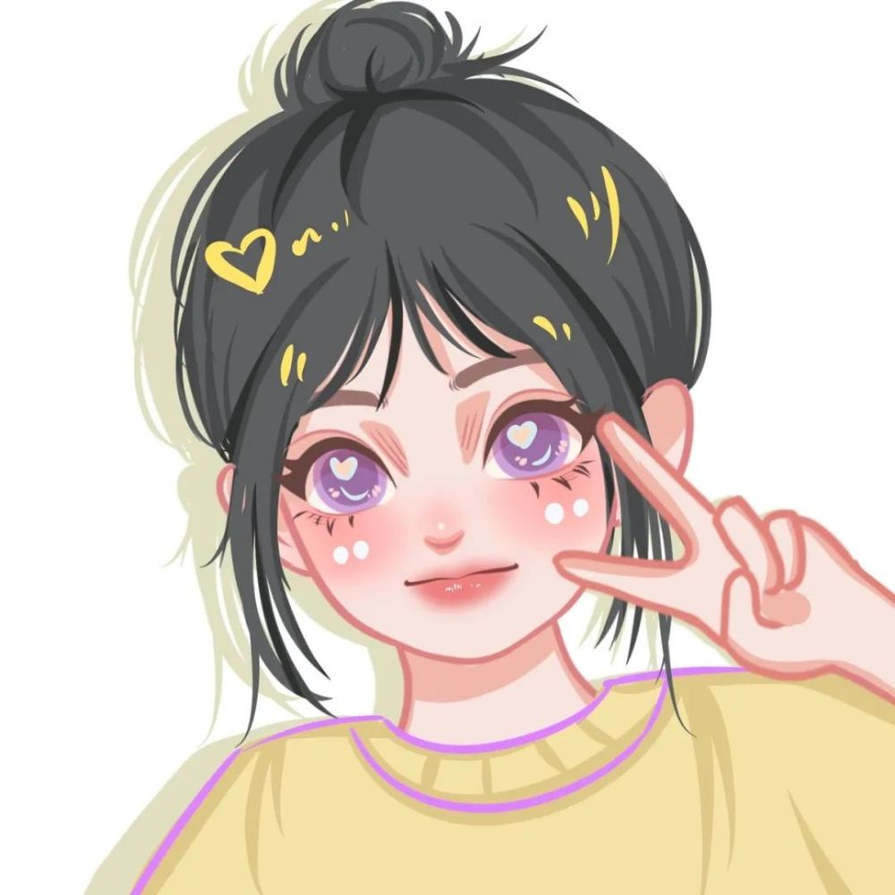 头像|可爱卡通女生头像 手绘鸭风fg女生头像 - 鸭风头像线稿 - 实验室