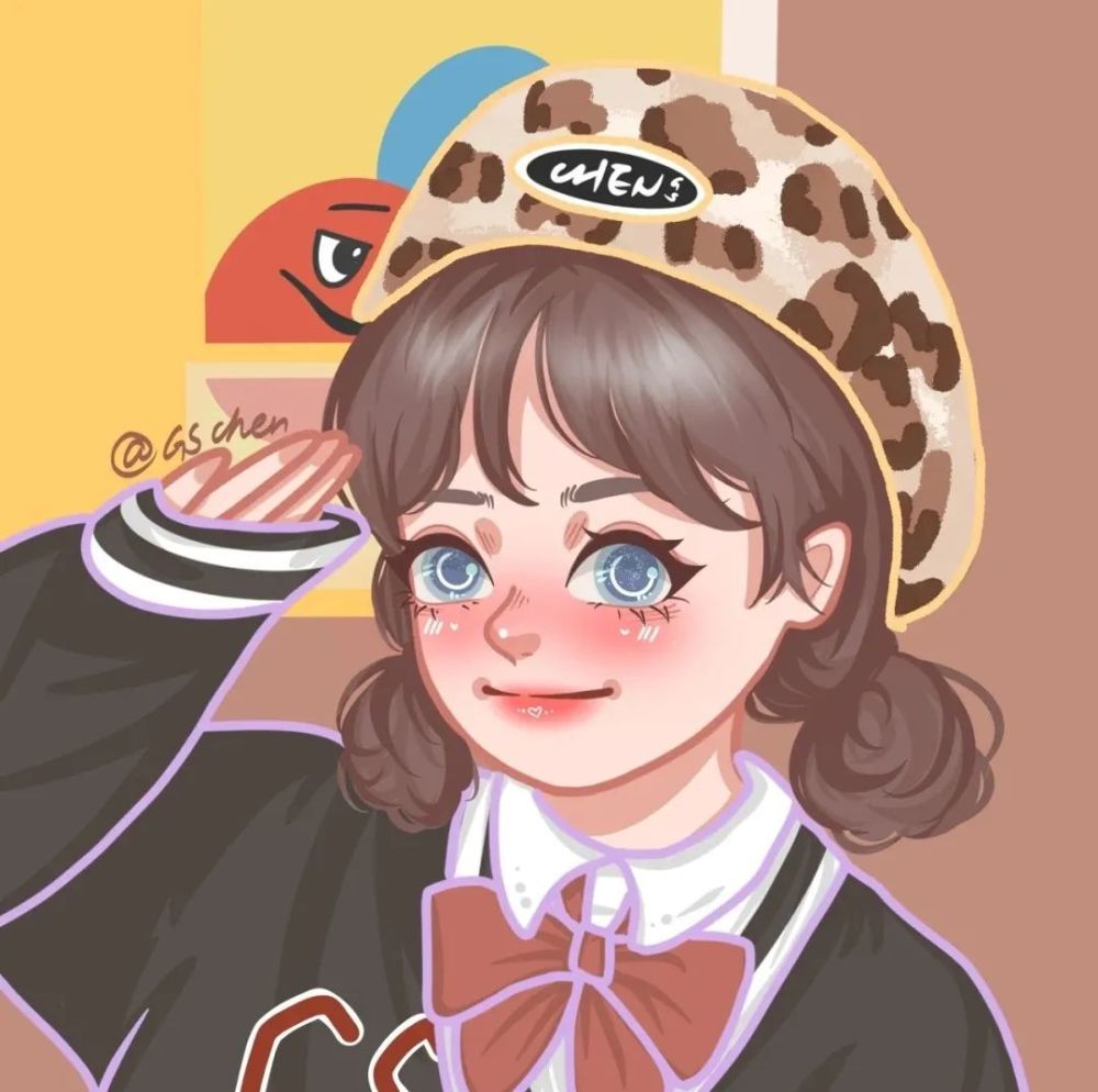 头像|可爱卡通女生头像 手绘鸭风fg女生头像 - 鸭风头像线稿 - 实验室