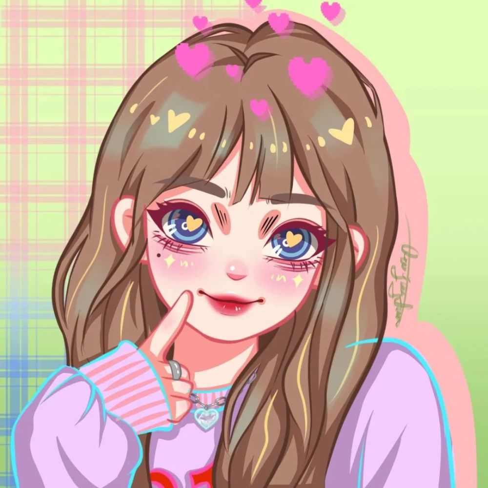 头像可爱卡通女生头像手绘鸭风fg女生头像