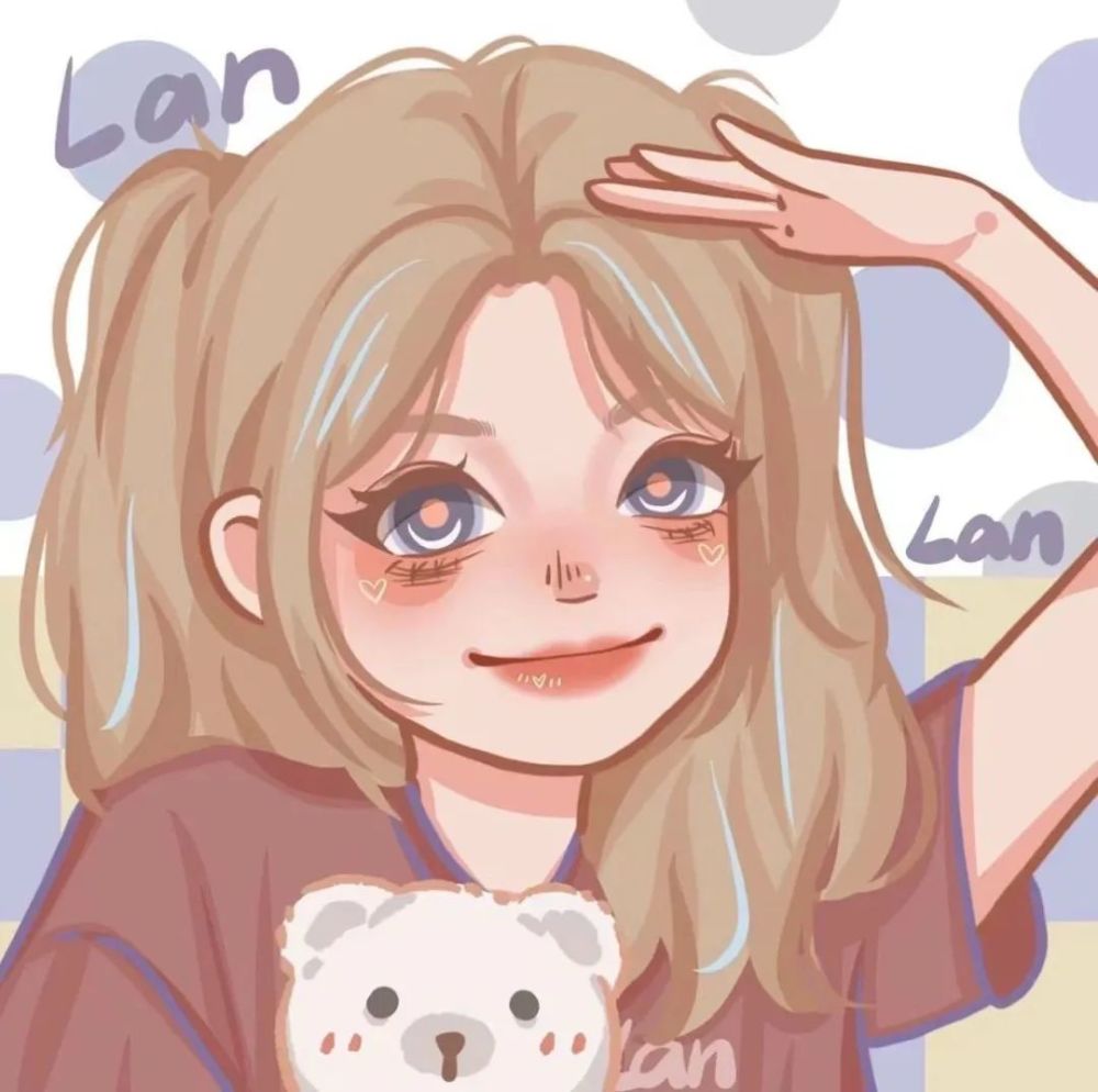 头像|可爱卡通女生头像 手绘鸭风fg女生头像 - 鸭风头像线稿 - 实验室