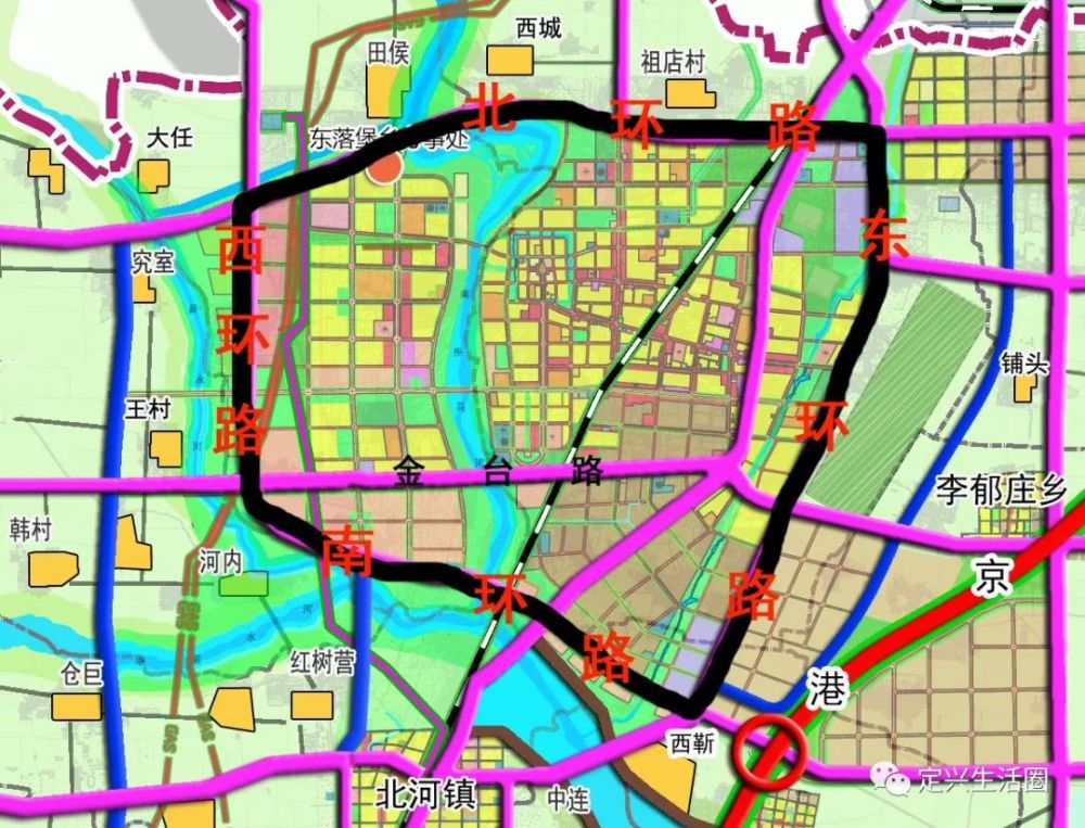 定兴东环南环西环北环位置在哪儿