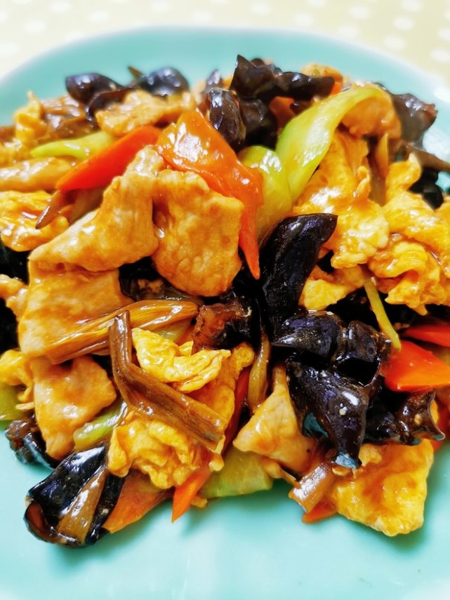 用水也可以滑肉—木须肉