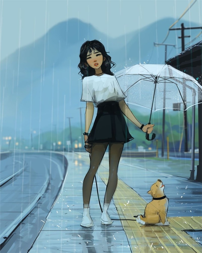 9张半写实风格人物插画