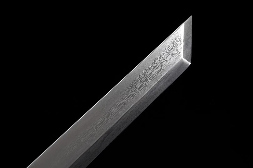 手工作唐横刀手工锻造608百炼折叠花纹钢手工研磨