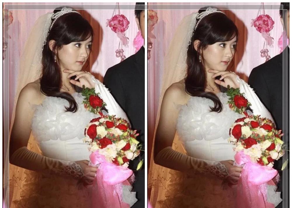 赵丽颖24岁婚纱照被疯传，第一次穿婚纱的她，除了漂亮还有羞涩