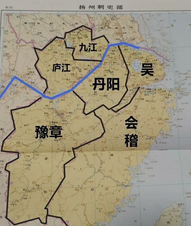 郡,所谓的江东六郡是孙策在扬州六郡的基础上改变的,现在来看扬州地图