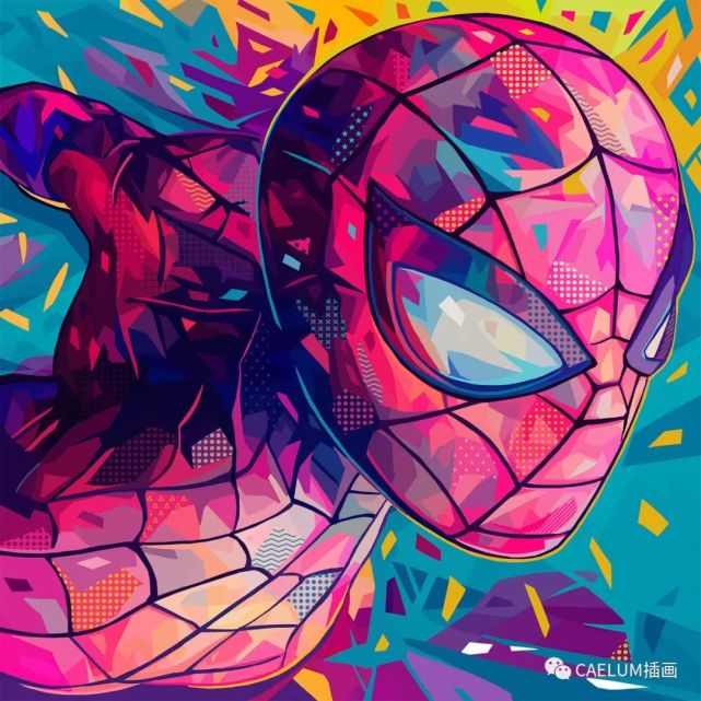 用新波普风格重绘漫威形象这色彩冲击力太强了