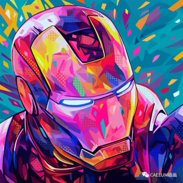 用新波普风格重绘漫威形象这色彩冲击力太强了