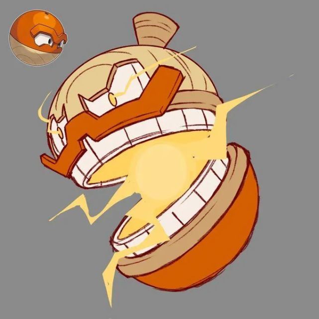 图集洗翠样子的雷电球笑眯眯的样子很受欢迎