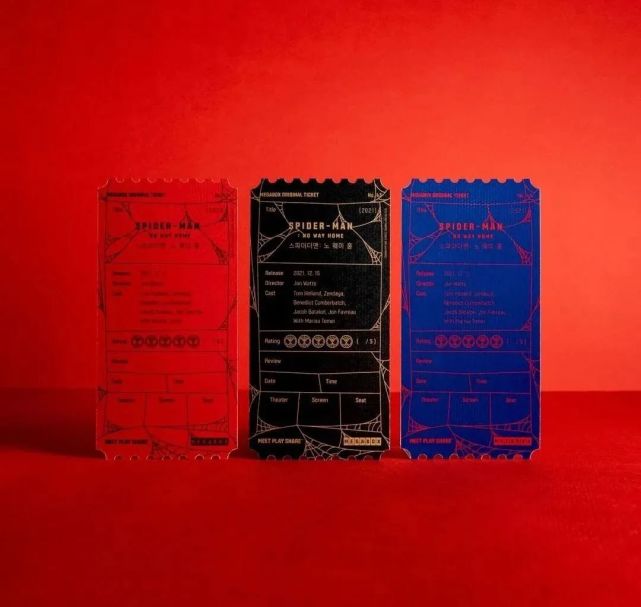 真的酸了韩国蜘蛛侠英雄无归的实体票根太好看了吧