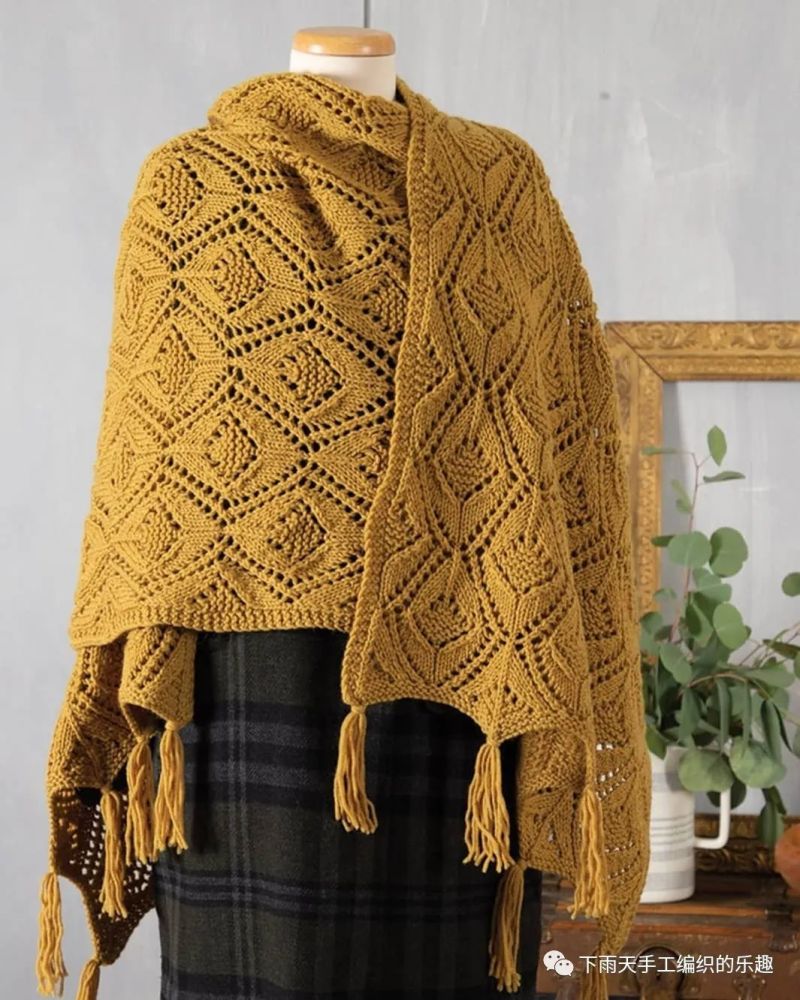 喜欢棒针披肩的你要看看这几款棒针图解教程