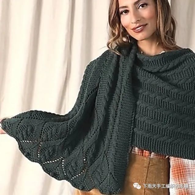 喜欢棒针披肩的你要看看这几款棒针图解教程