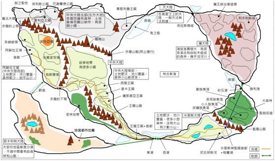 地球不是圆的中间还有片海游戏中的幻想地图仙剑六界起源
