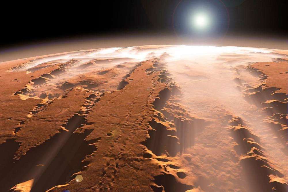 火星水手峡谷发现大量水,在地下1米,面积比海南还要大_腾讯新闻