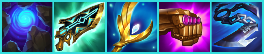 邪恶小法师:蓝霸符,海克斯科技枪刃,大天使之杖,珠光护手(法爆),巨人