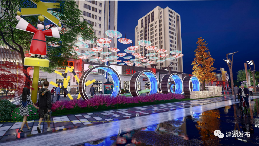 杂园春秋广场建湖方言3d字组成的方言柱子,建湖全域地图文化地雕,展示