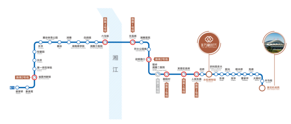 地铁赋新万象将来长沙地铁6号线来了