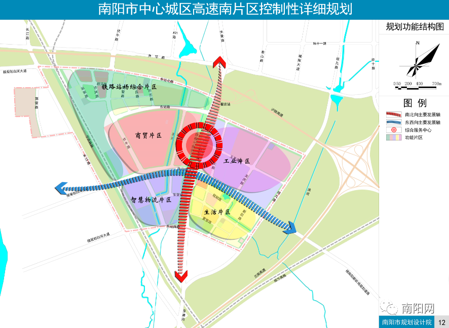 四,規劃功能結構打造南陽城市南部智慧物流園區,集生產,生活,商貿