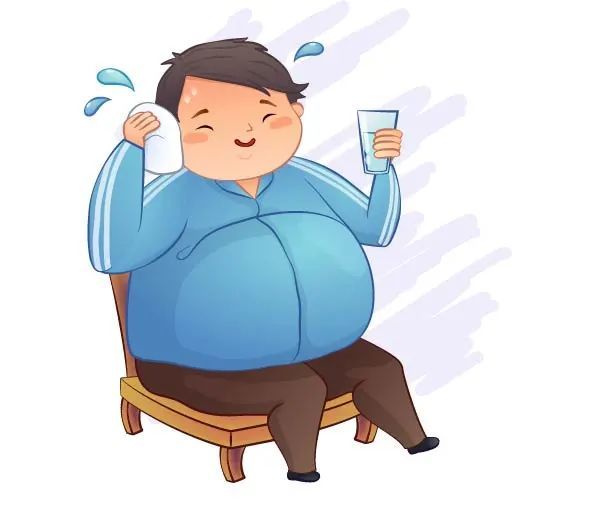 产生的热量越多,出汗相应增加,这就是为什么我们经常看到"胖子"出汗多