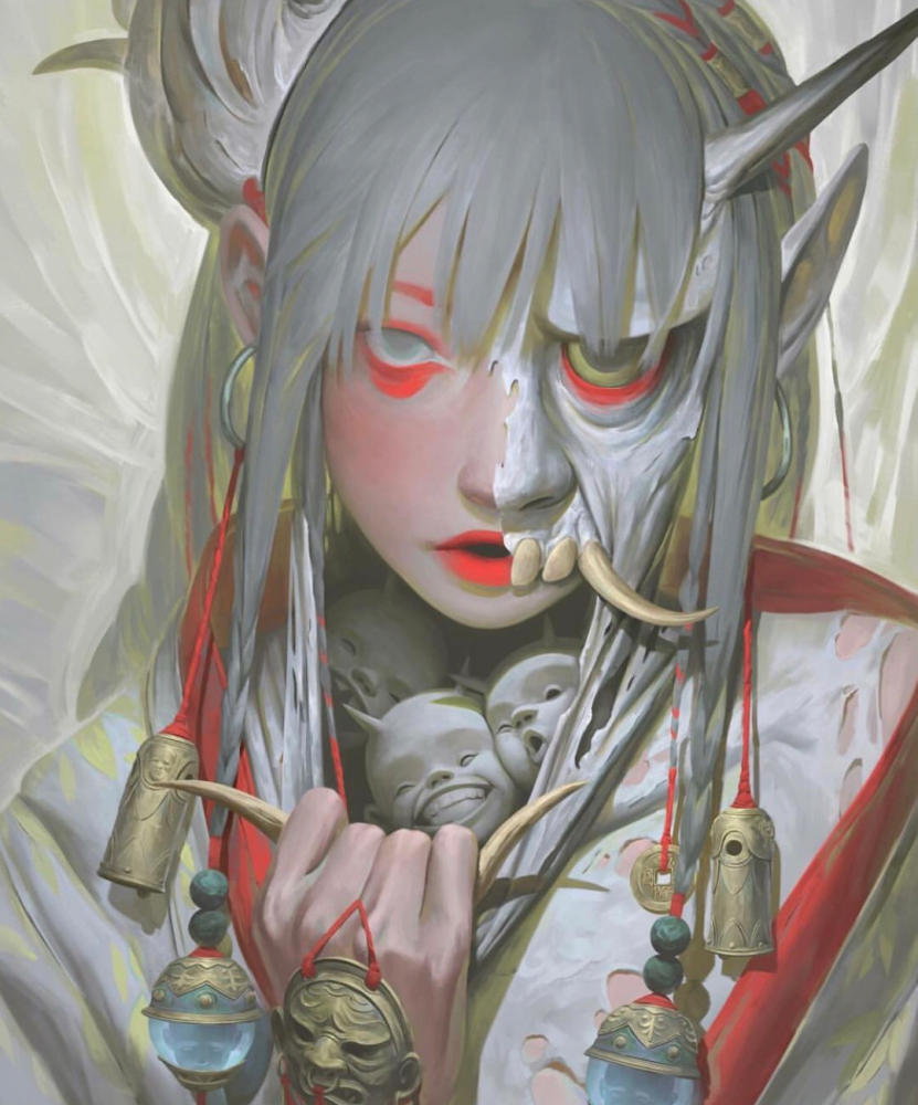 马来西亚人气画师 zeen chin 怪诞人物绘画,他擅长陶泥厚涂,画风古怪