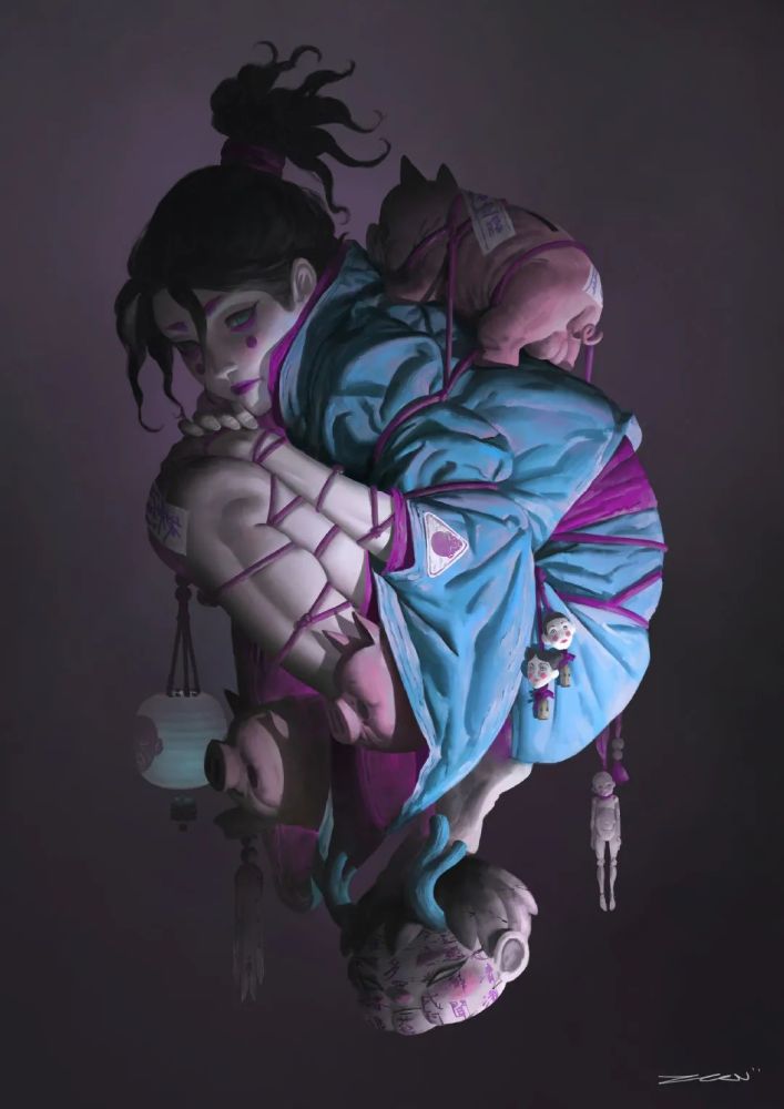 马来西亚插画师zeen chin作品大全_腾讯新闻