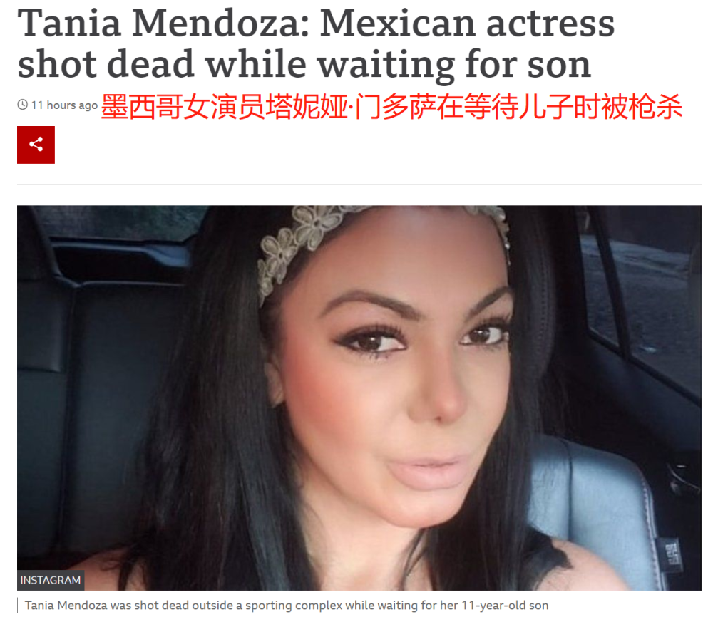 墨西哥女演员接儿子放学时遭枪杀身亡,年仅42岁_腾讯新闻