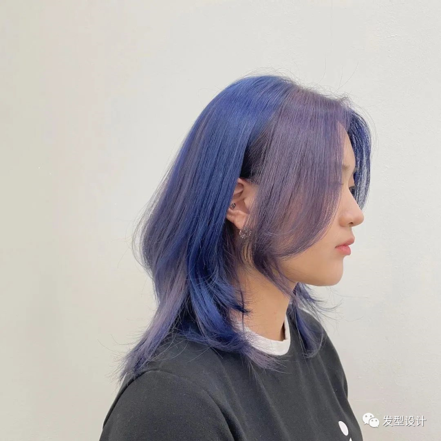 蓝紫色发色很仙很火呀