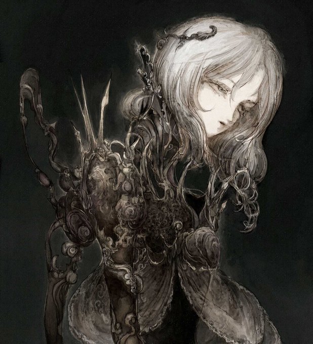 纤细唯美又诡异华丽的画风banichan