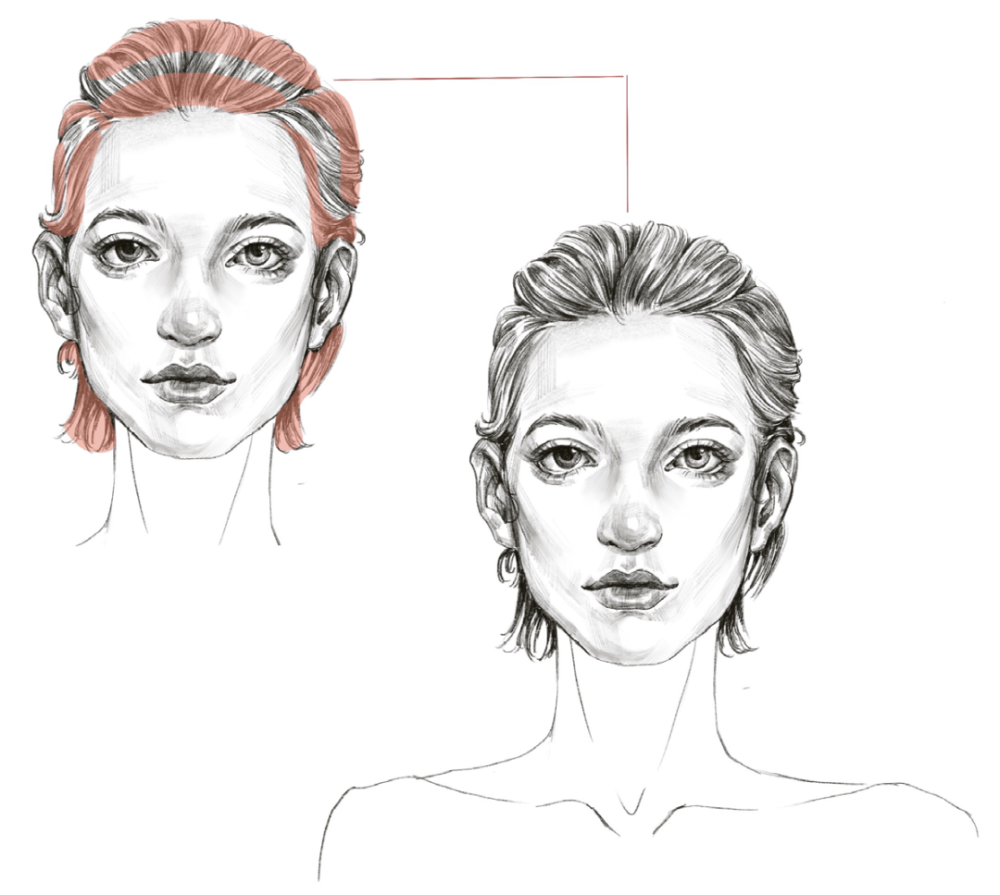 最详尽的服装模特五官发型画法,看这篇就够了!插图19