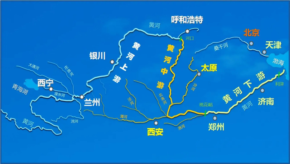 黄河几字湾各省会首府都在各干流旁边,湾内没有一个区域中心城市.