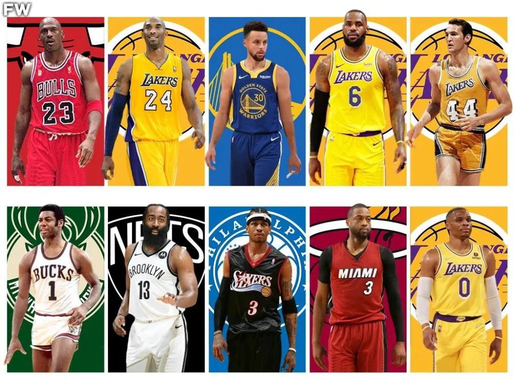 拉塞尔威斯布鲁克 美媒列出了NBA历史上10名最好的组合型后卫，詹姆斯入选