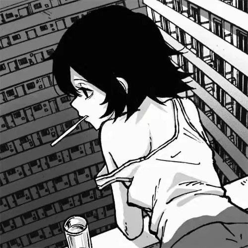 动漫头像丨黑白女头