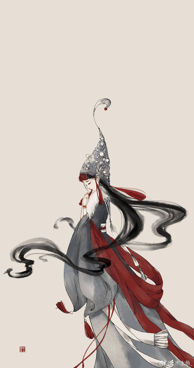 造型漂亮色彩唯美的一组国风古典人物插画作品让人赏心悦目