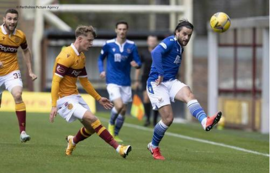 苏格兰超级联赛马瑟韦尔20战胜客场圣约翰斯通