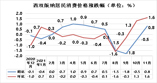 11月居民消費價格指數發佈