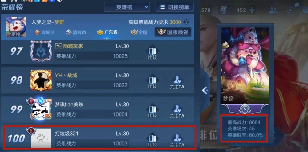 王者榮耀論巔峰賽2千分的我拿不到一個省標廣東人太難了