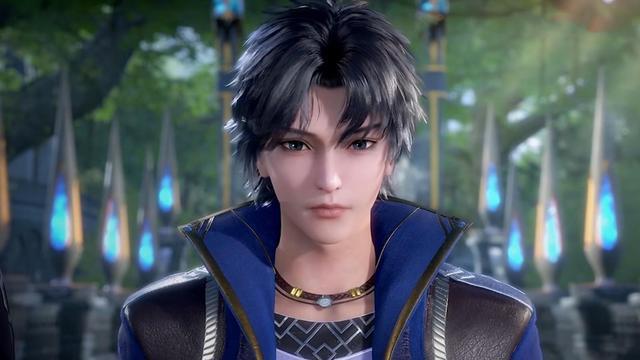 唐三是最让人惊艳的,她的造型发生了很大改变,一头黑色短发变成了蓝色