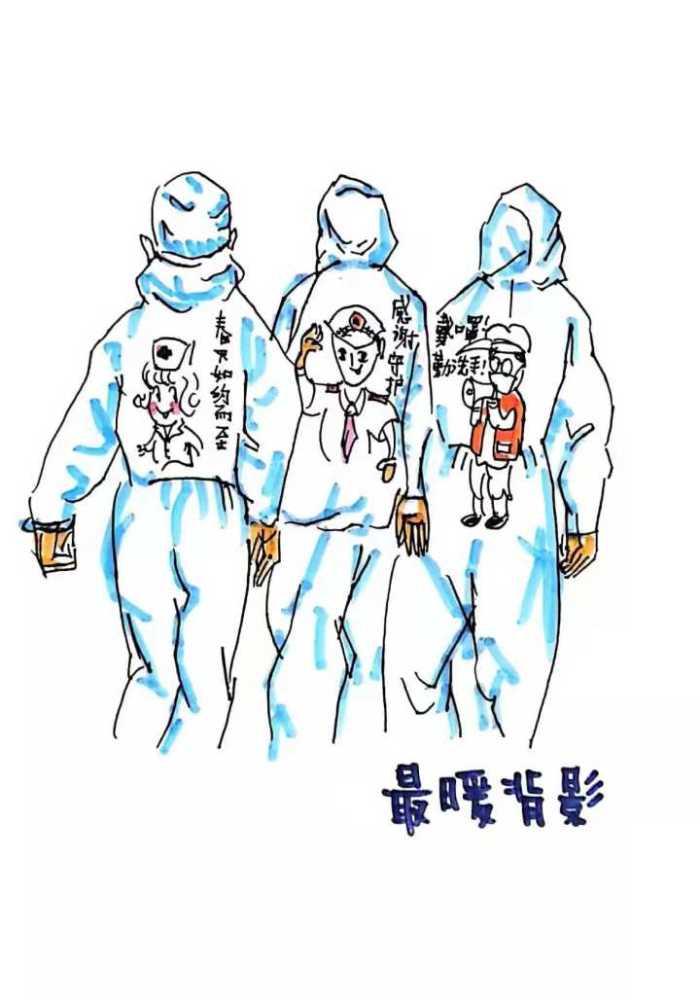 一组手绘漫画致敬抗疫英雄