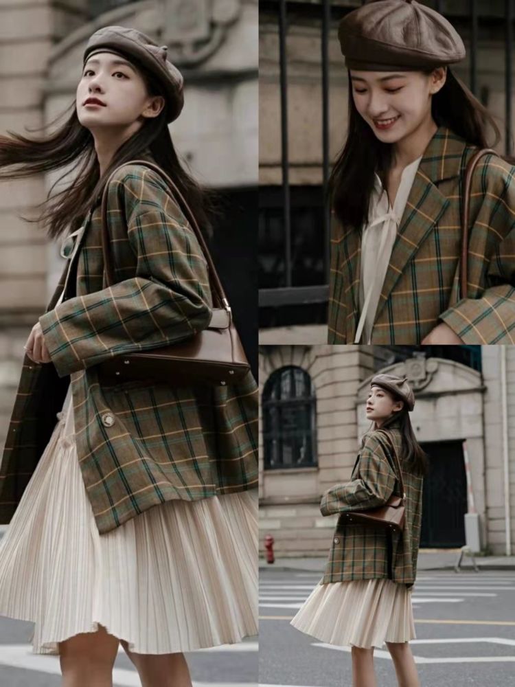"英伦复古风"穿搭优雅又迷人,让你从头美到脚,日常穿也很合适_腾讯
