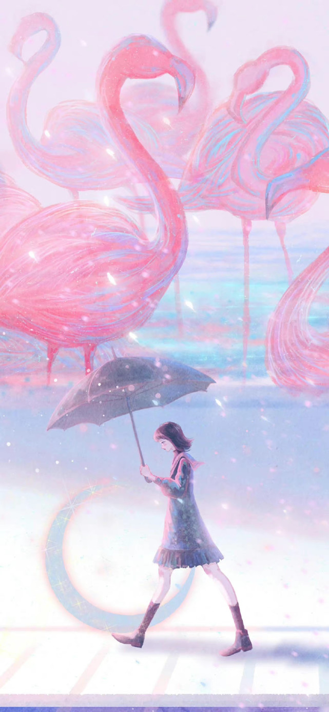 喜欢这种唯美梦幻的插画手机壁纸