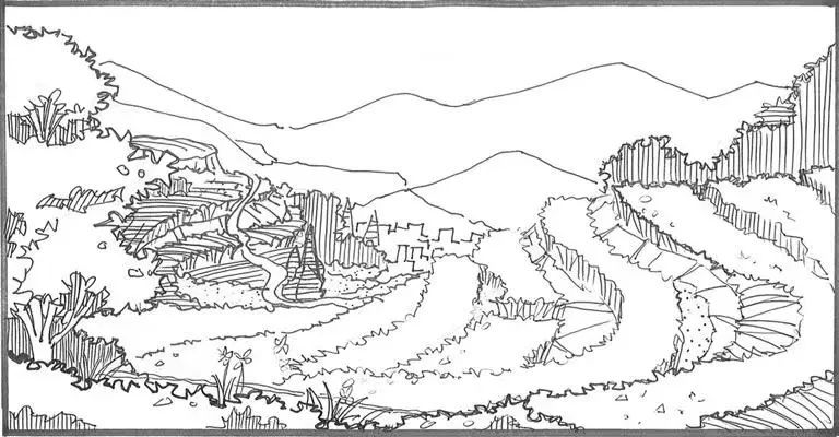 遵义市习水县官店镇里师村的一片山坳里,层层梯田顺着山坡而下.