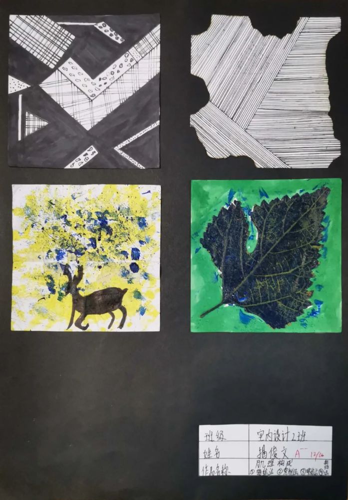 21设计肌理构成作品展示