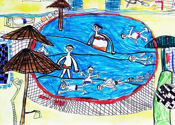 国际少儿书画儿童画赏析—丰富多彩的童年趣事!