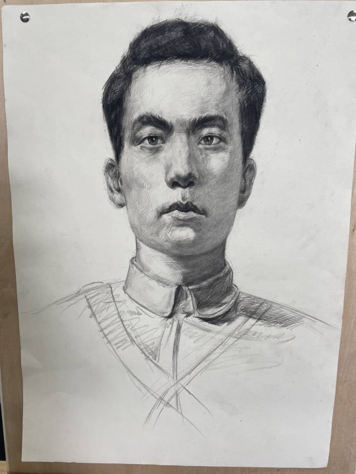 英烈素描画图片