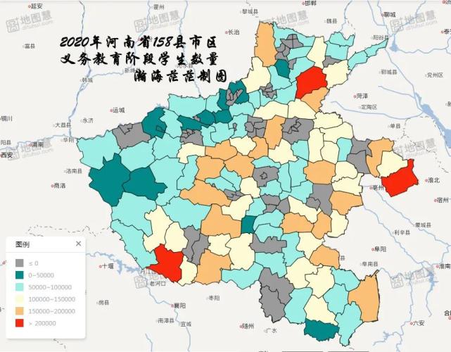 2020年河南省各縣市義務教育階段學生人數,鄧州永城滑縣超20萬